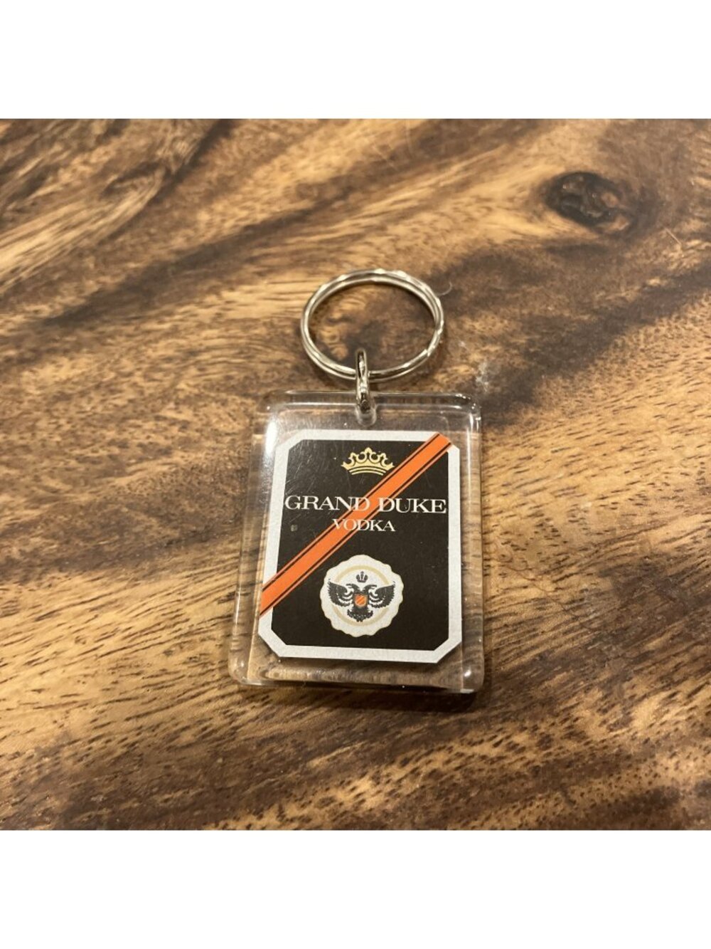 Vintage Grand Duke Vodka Acrylic Keychain Logo 1980's